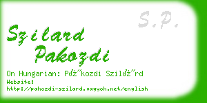 szilard pakozdi business card